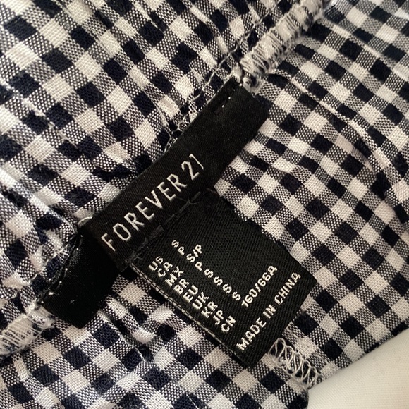 🌴BRAND NEW Forever 21 Gingham Print matching set with top and shorts size small - Picture 5 of 5